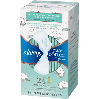Carefree Panty Liners Extra Long Extra Heavy Super Absorbency Unscented,  100 count - Baker's