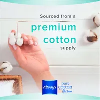 Always Pure Cotton with FlexFoam Pads Heavy Flow Size 2, 24 Count