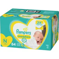 Pampers Swaddlers Newborn Diapers Size N 84 Count