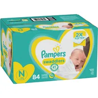 Pampers Swaddlers Newborn Diapers Size N 84 Count