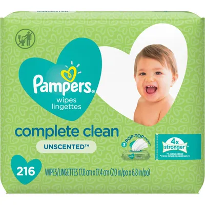 Pampers Aqua Pure Sensitive Baby Wipes 6X Pop-Top 336 Count