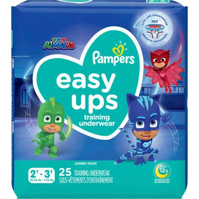 Pampers Easy Ups Training Underwear Boys Size 4 2T-3T 25 Count 