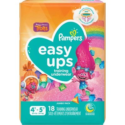 Pampers Easy Ups Training Underwear Girls Size 6 4T-5T