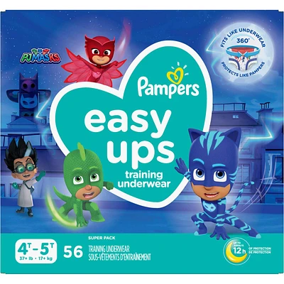 Pampers Easy Ups Training Underwear Boys Size 6 4T-5T 56 Count 