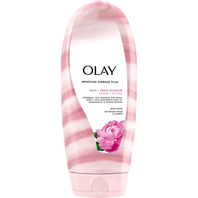 Olay Moisture Ribbons Plus Shea + Peony Blossom Body Wash, 532 mL
