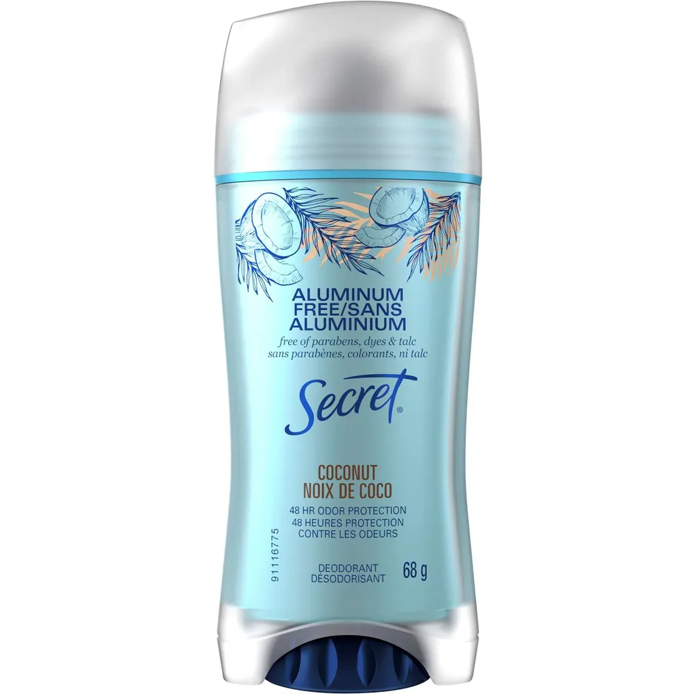 Secret Aluminum Free Deodorant Coconut, 68 g