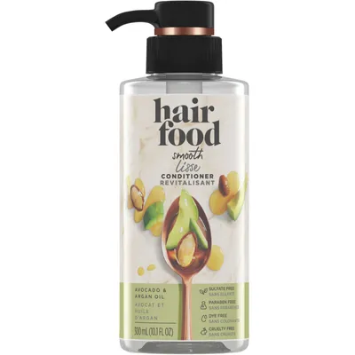 Hair Food Avocado & Argan Oil Sulfate Free Conditioner, 300 mL, Dye Free Smoothing