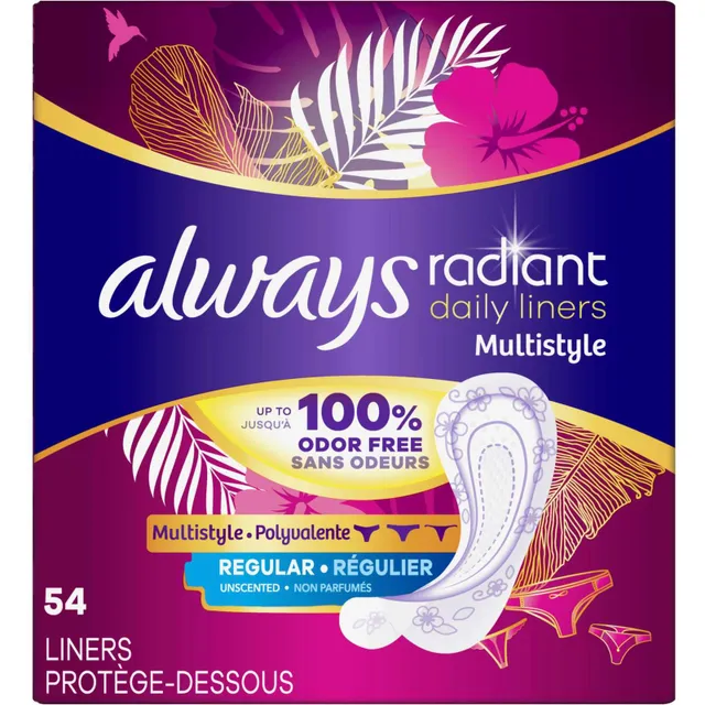 Always Anti-Bunch Xtra Protection Daily Liners Xtra Long Length, 92 Ct 