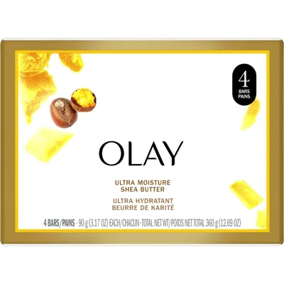 Olay Moisture Outlast Ultra Moisture Shea Butter Beauty Bar 90 g, 4 count