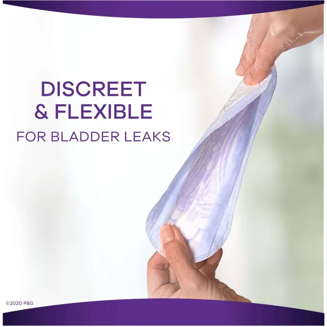 Discreet Incontinence Pads, Moderate Absorbency, Long Length, 54