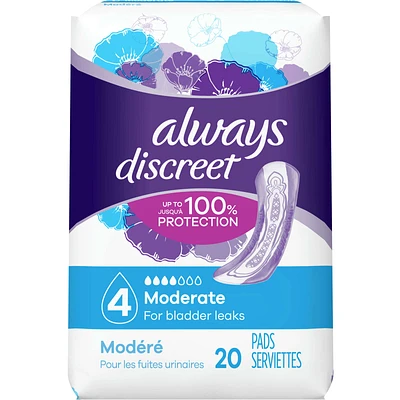 Adult Incontinence Pads for Women, Moderate Absorbency, Regular Length, Postpartum Pads