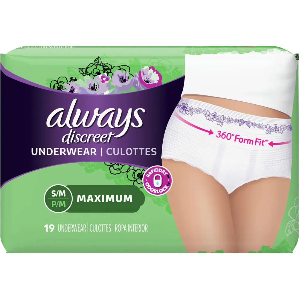 Always Discreet, Postpartum Incontinence Underwear, Maximum