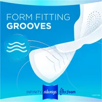 Always Infinity FlexFoam Pads for Women, Size 3, Extra Heavy Absorbency, Unscented, 14 Count
