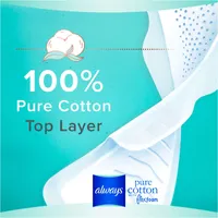 Always Pure Cotton with FlexFoam Pads Size 2, 12 Count 