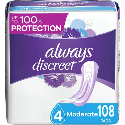 Incontinence Pads for Women and Postpartum Pads, Moderate, up to 100% Bladder Leak Protection