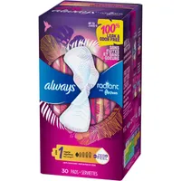 Always Radiant Teen Pads Regular Absorbency - Unscented, 14 Count