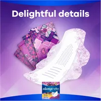 Always Radiant FlexFoam Pads for Women Size 1 Regular Absorbency with Wings, 15 Count