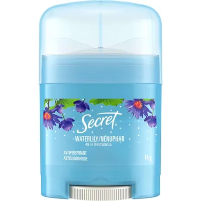 Secret Invisible Solid Antiperspirant and Deodorant, Waterlily Scent, 14 grams