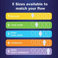 Ultra Thin Overnight Pads with Flexi-Wings, Size 5, Extra Heavy Overnight, Unscented