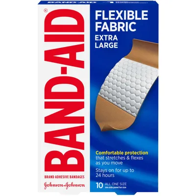 BAND-AID® Brand Flexible Fabric Adhesive Bandages, Assorted Sizes, 50 Count