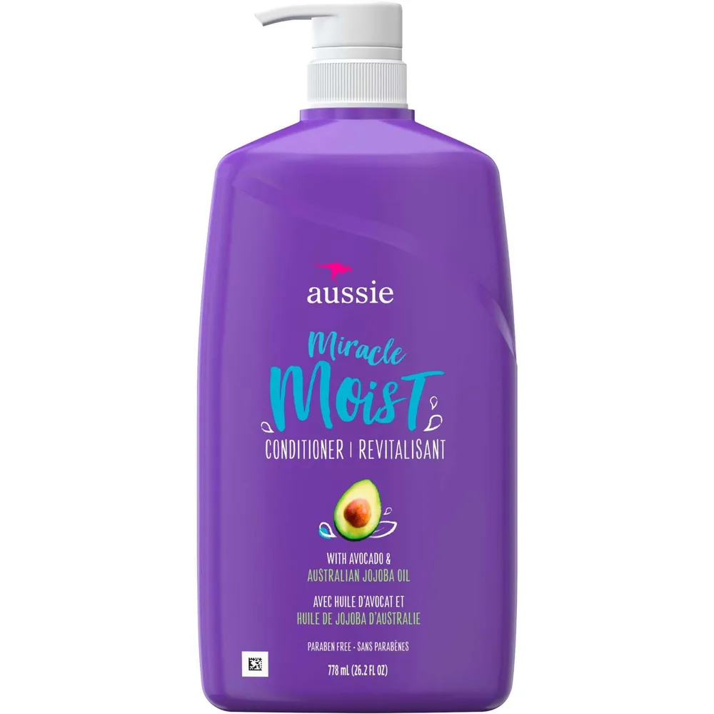 Aussie Miracle Moist with Avocado & Jojoba Oil, Paraben Free Conditioner, 778 mL