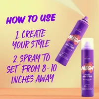 Mega Flexible Hair Spray for Curly Hair, Straight Hair, and Wavy Hair