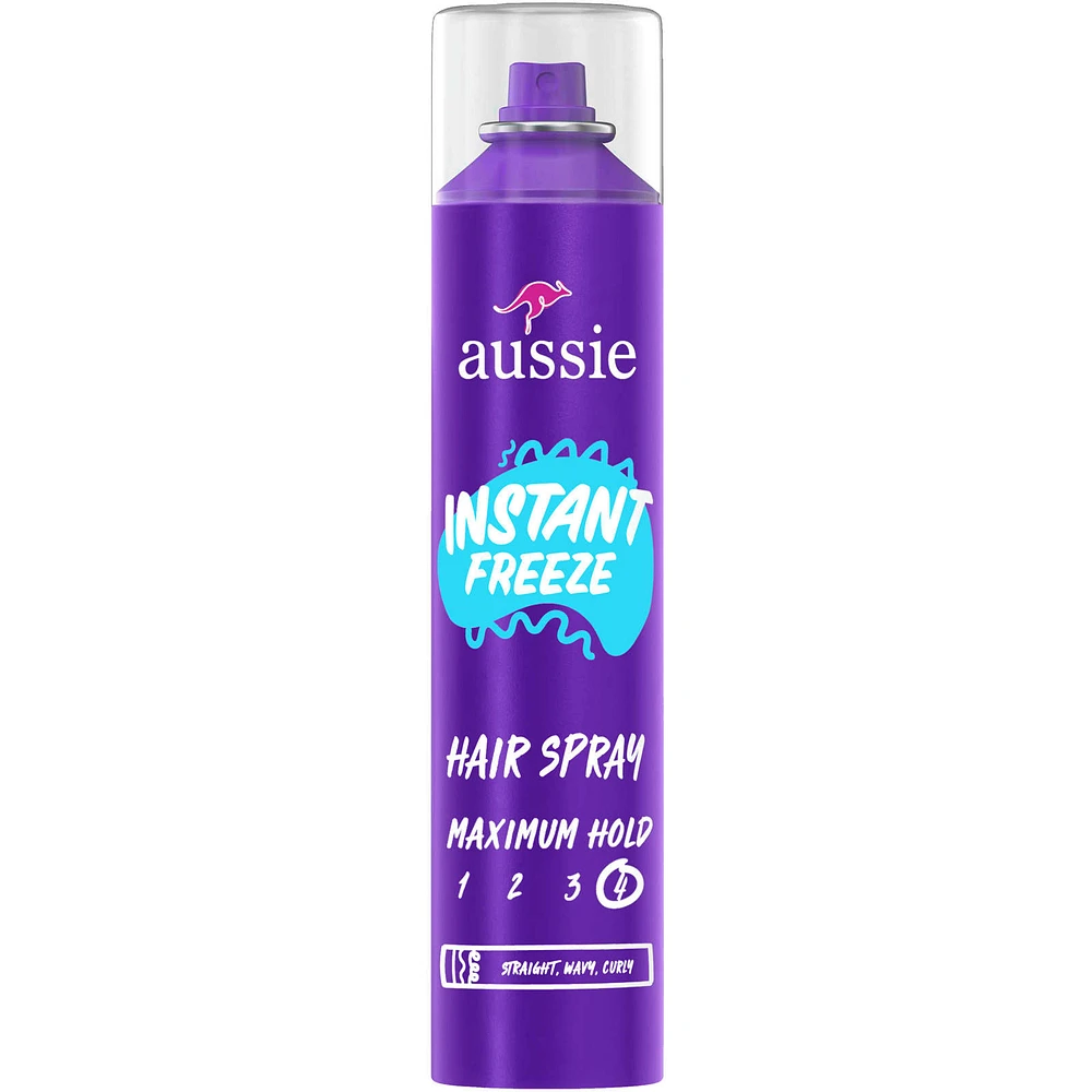 Instant Freeze Hair Spray for Curly Hair, Straight Hair, and Wavy Hair