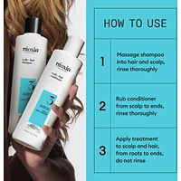 Scalp + Hair Thickening System 3 - Hair Thickening System for Colored Or dry damaged Hair with Light Thinning - Includes Shampoo, Conditioner and Scalp Treatment