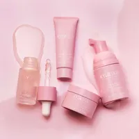 Clean + Clarify mini set, clears & hydrates skin: Foaming Face Wash, Detox Face Mask, Face Moisturizer, and Clarifying Facial Oil