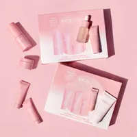 Clean + Clarify mini set, clears & hydrates skin: Foaming Face Wash, Detox Face Mask, Face Moisturizer, and Clarifying Facial Oil