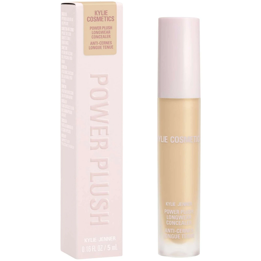 Power Plush Longwear Concealer, 12-hour wear, brightens & color correct under eye circles, natural finish, crease cake-proof, vegan