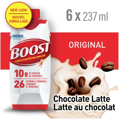 Original Chocolate Latte Meal Replacement Drink, Pack of 6, 6 x 237 ml