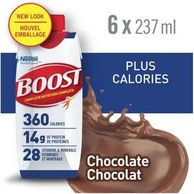 PLUS Calories Chocolate Formulated Liquid Diet Drink, 6 x 237ml