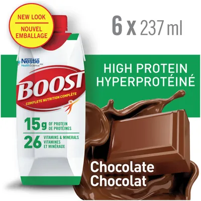 High Protein Chocolate Meal Replacement Drink, Pack of 6, 6 x 237 ml