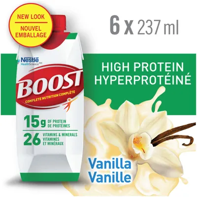 High Protein Vanilla Meal Replacement Drink, Pack of 6, 6 x 237 ml