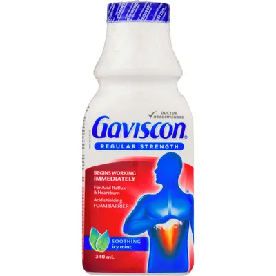 Gaviscon Regular Strength Liquid Soothing Icy Mint