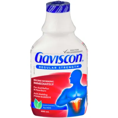 Gaviscon Regular Strength Liquid Soothing Icy Mint