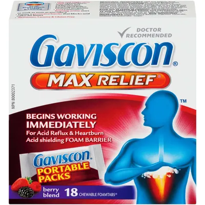 Gaviscon Max Relief Tablet Berry Blend
