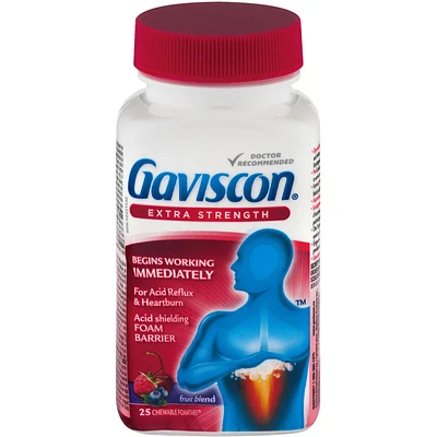 Gaviscon Extra Strength Chewable Foamtabs Fruit Blend
