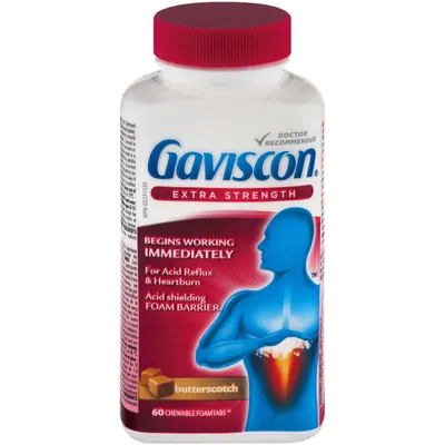 Gaviscon Extra Strength Chewable Foamtabs Butterscotch