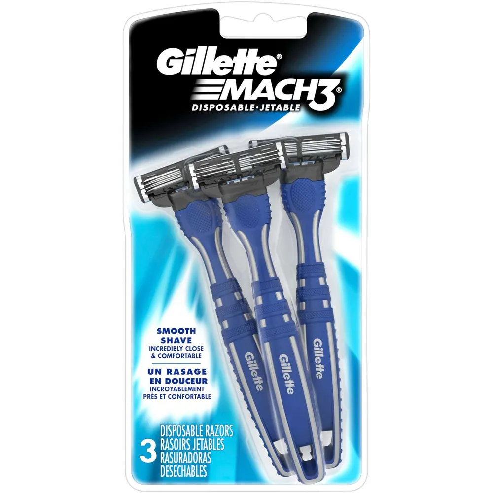 Gillette Mach3 Men’s Disposable Razors - 3 Pack
