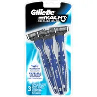 Gillette Mach3 Men’s Disposable Razors - 3 Pack