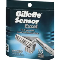 Gillette Sensor Excel Men's Razor Blades, 10 Refills