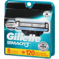 Gillette Mach3 Men's Razor Blades, 8 Refills