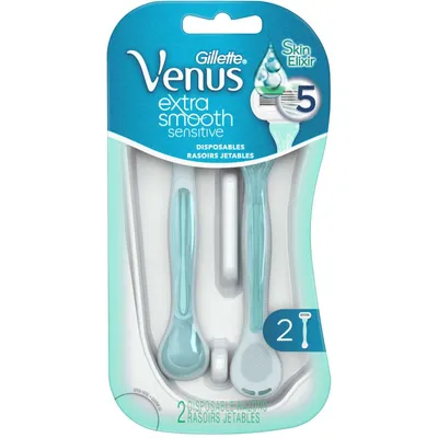 Gillette Venus Extra Smooth Sensitive Women's Disposable Razors - 2 Pack