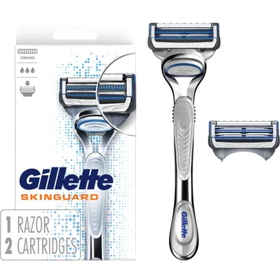 Gillette SkinGuard Men's Razor Handle + 2 Blade Refills