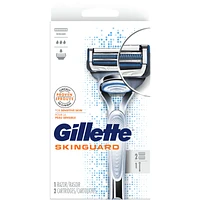 Gillette SkinGuard Men's Razor Handle + 2 Blade Refills