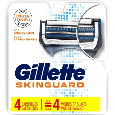 Gillette SkinGuard Men's Razor Blades, 4 Refills