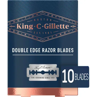 King C. Gillette Men’s Double Edge Safety Razor Blades, 10 count