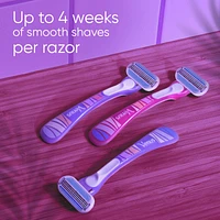 Miami Midnight Smooth Women's Disposable Razors with Aloe